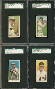 1909-11 T206 White Border SGC 80 EX/NM 6 Collection (4 Different)
